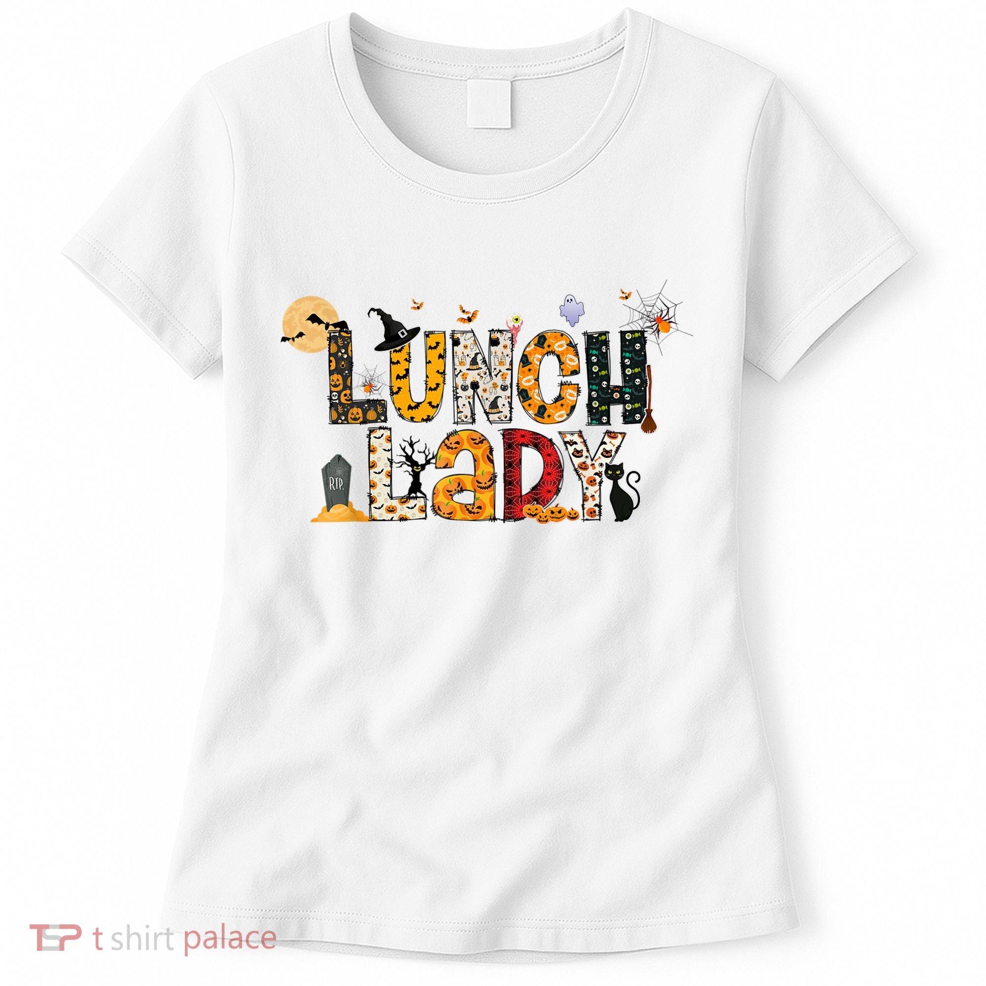 Halloween Lunch Lady Cafeteria Spooky Lunch Lady Halloween Women's T-Shirt