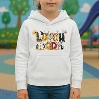 Halloween Lunch Lady Cafeteria Spooky Lunch Lady Halloween Kids Hoodie thumb 3