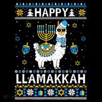 Happy Llamakkah Llama Alpaca Hanukkah Ugly Sweater Chanukah  Coffee Mug thumb 5