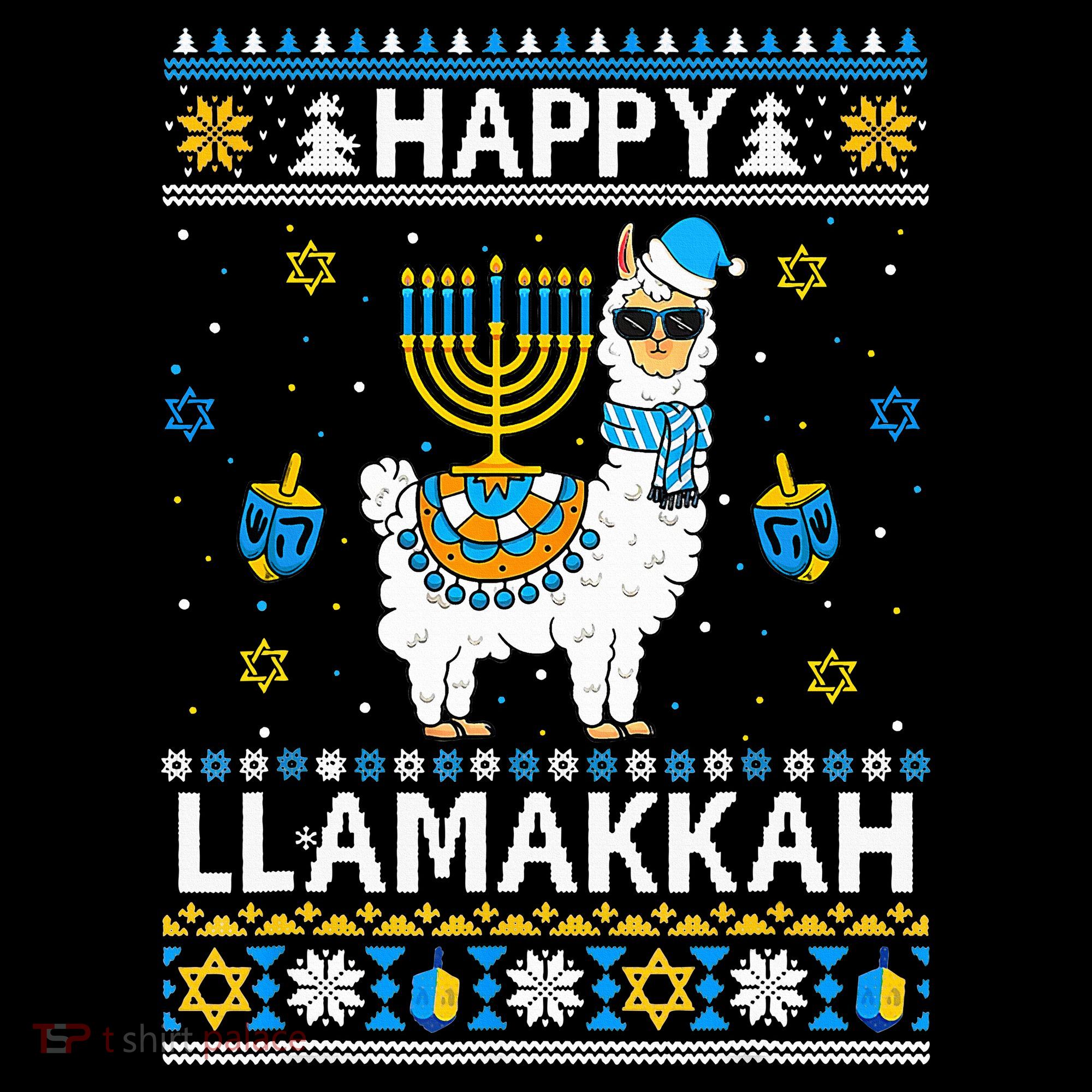 Happy Llamakkah Llama Alpaca Hanukkah Ugly Sweater Chanukah  Coffee Mug