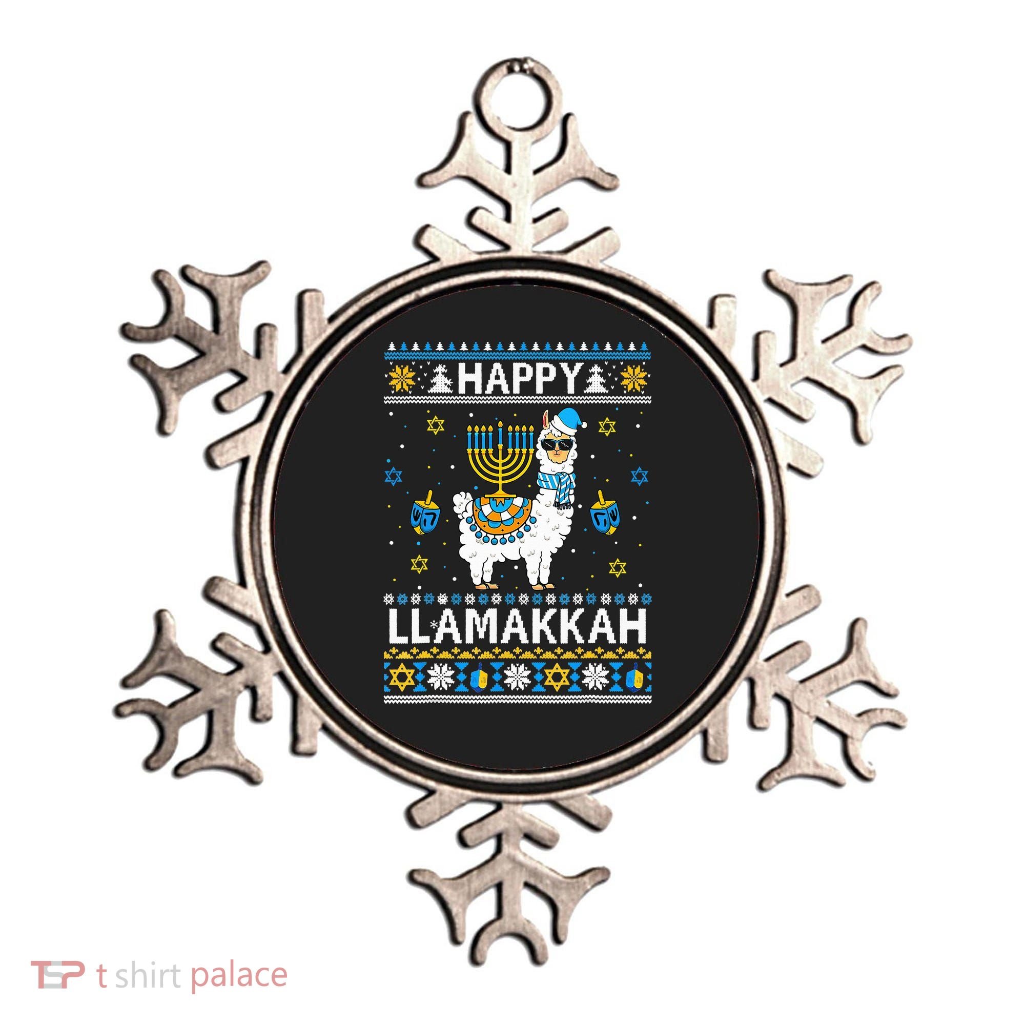 Happy Llamakkah Llama Alpaca Hanukkah Ugly Sweater Chanukah  Ornament