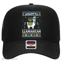 Happy Llamakkah Llama Alpaca Hanukkah Ugly Sweater Chanukah  Hat thumb 0