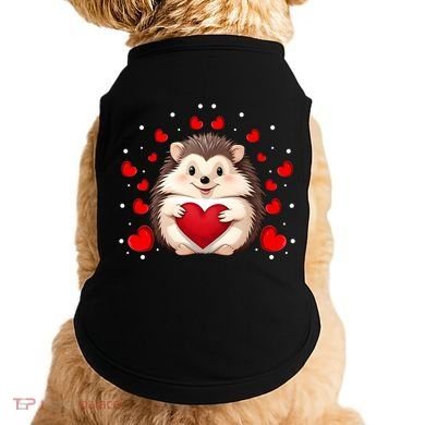 Hedgehog Lover Love Hearts Hedgehog Valentines Day Gift Doggie Tank