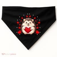 Hedgehog Lover Love Hearts Hedgehog Valentines Day Gift USA-Made Doggie Bandana thumb 0