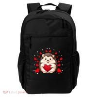 Hedgehog Lover Love Hearts Hedgehog Valentines Day Gift Backpack thumb 0