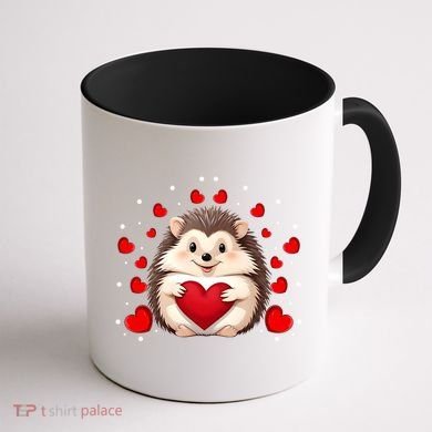 Hedgehog Lover Love Hearts Hedgehog Valentines Day Gift Coffee Mug back