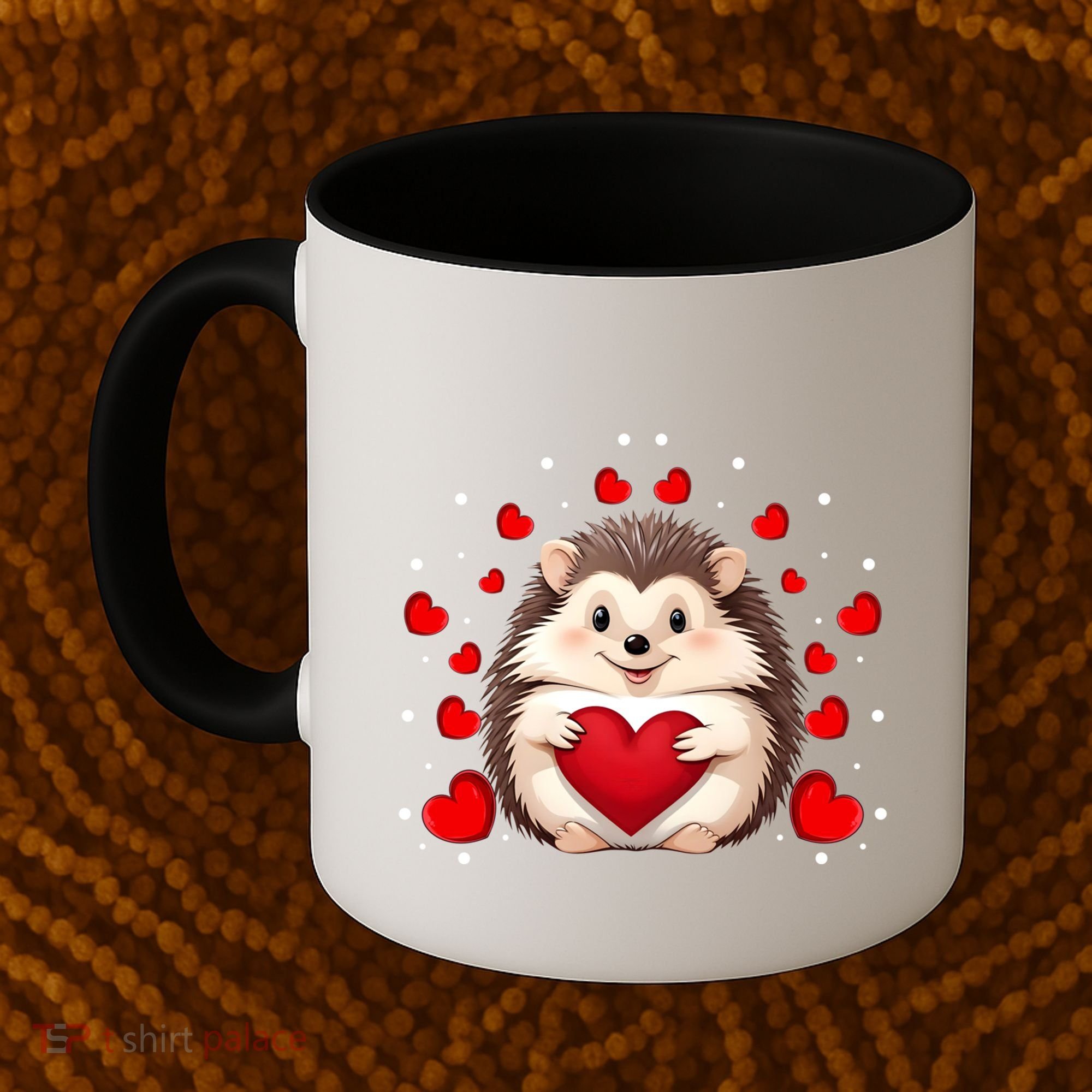 Hedgehog Lover Love Hearts Hedgehog Valentines Day Gift Coffee Mug