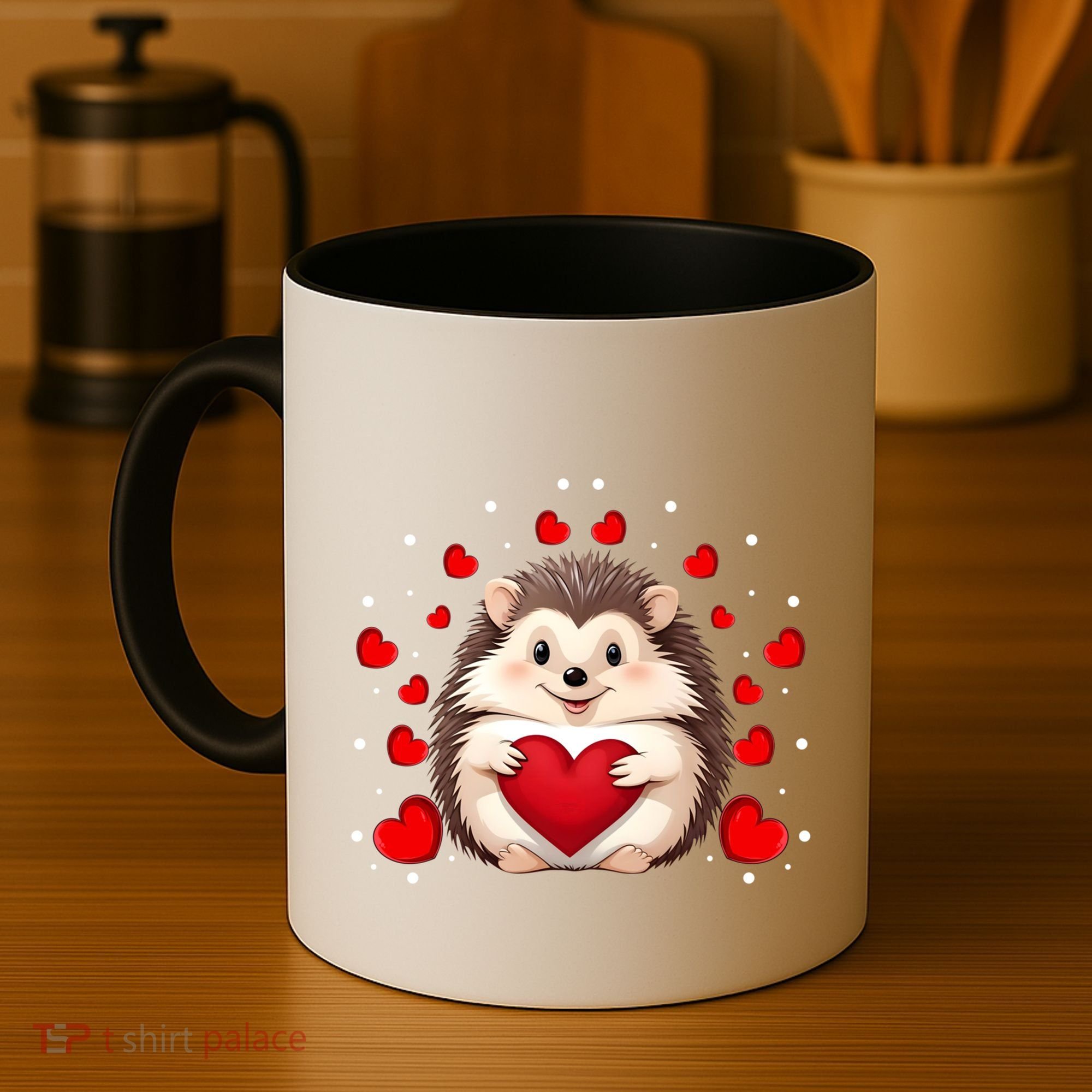 Hedgehog Lover Love Hearts Hedgehog Valentines Day Gift Coffee Mug