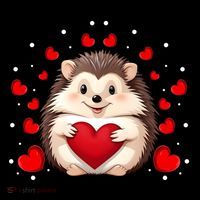 Hedgehog Lover Love Hearts Hedgehog Valentines Day Gift Coffee Mug thumb 5