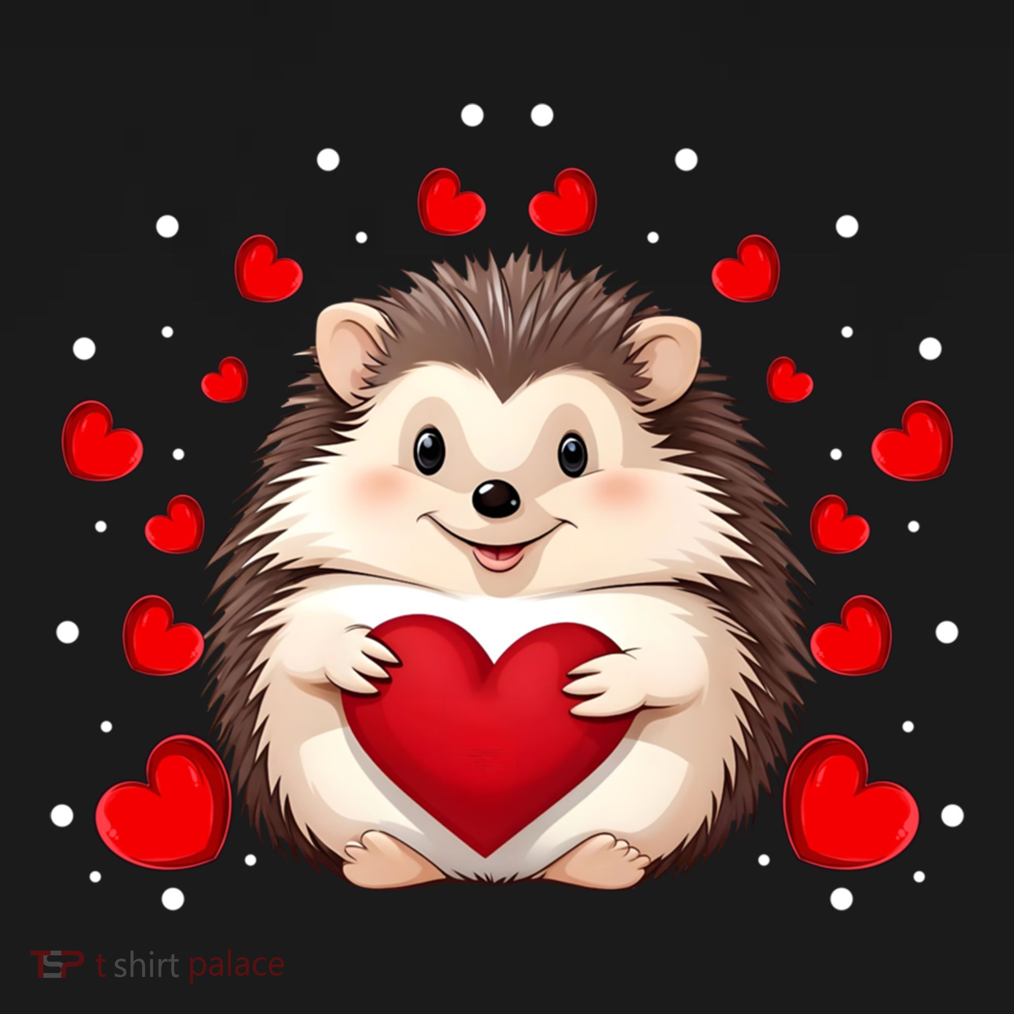Hedgehog Lover Love Hearts Hedgehog Valentines Day Gift Women's Hoodie