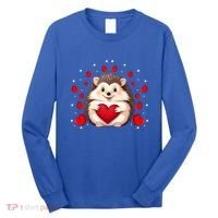 Hedgehog Lover Love Hearts Hedgehog Valentines Day Gift Long Sleeve Shirt thumb 0