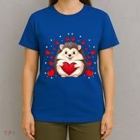 Hedgehog Lover Love Hearts Hedgehog Valentines Day Gift T-Shirt thumb 4