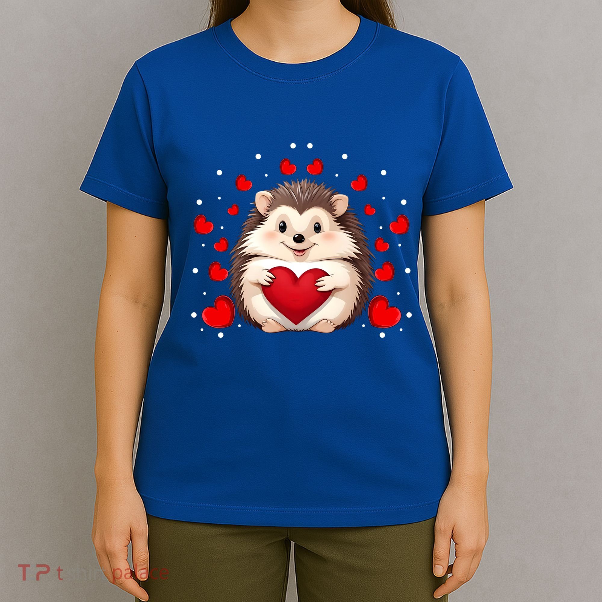 Hedgehog Lover Love Hearts Hedgehog Valentines Day Gift T-Shirt