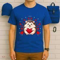 Hedgehog Lover Love Hearts Hedgehog Valentines Day Gift T-Shirt thumb 6