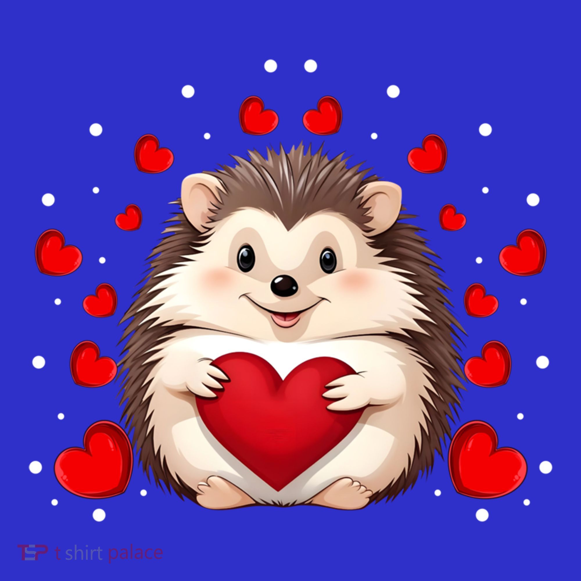 Hedgehog Lover Love Hearts Hedgehog Valentines Day Gift T-Shirt