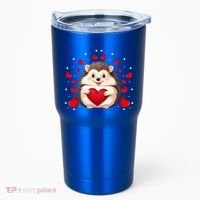 Hedgehog Lover Love Hearts Hedgehog Valentines Day Gift Tumbler thumb 0