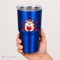 Hedgehog Lover Love Hearts Hedgehog Valentines Day Gift Tumbler thumb 2