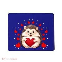 Hedgehog Lover Love Hearts Hedgehog Valentines Day Gift Mousepad thumb 0