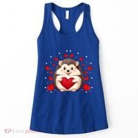 Hedgehog Lover Love Hearts Hedgehog Valentines Day Gift Women's Tank Top thumb 0