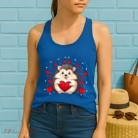Hedgehog Lover Love Hearts Hedgehog Valentines Day Gift Women's Tank Top thumb 2