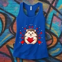 Hedgehog Lover Love Hearts Hedgehog Valentines Day Gift Women's Tank Top thumb 3
