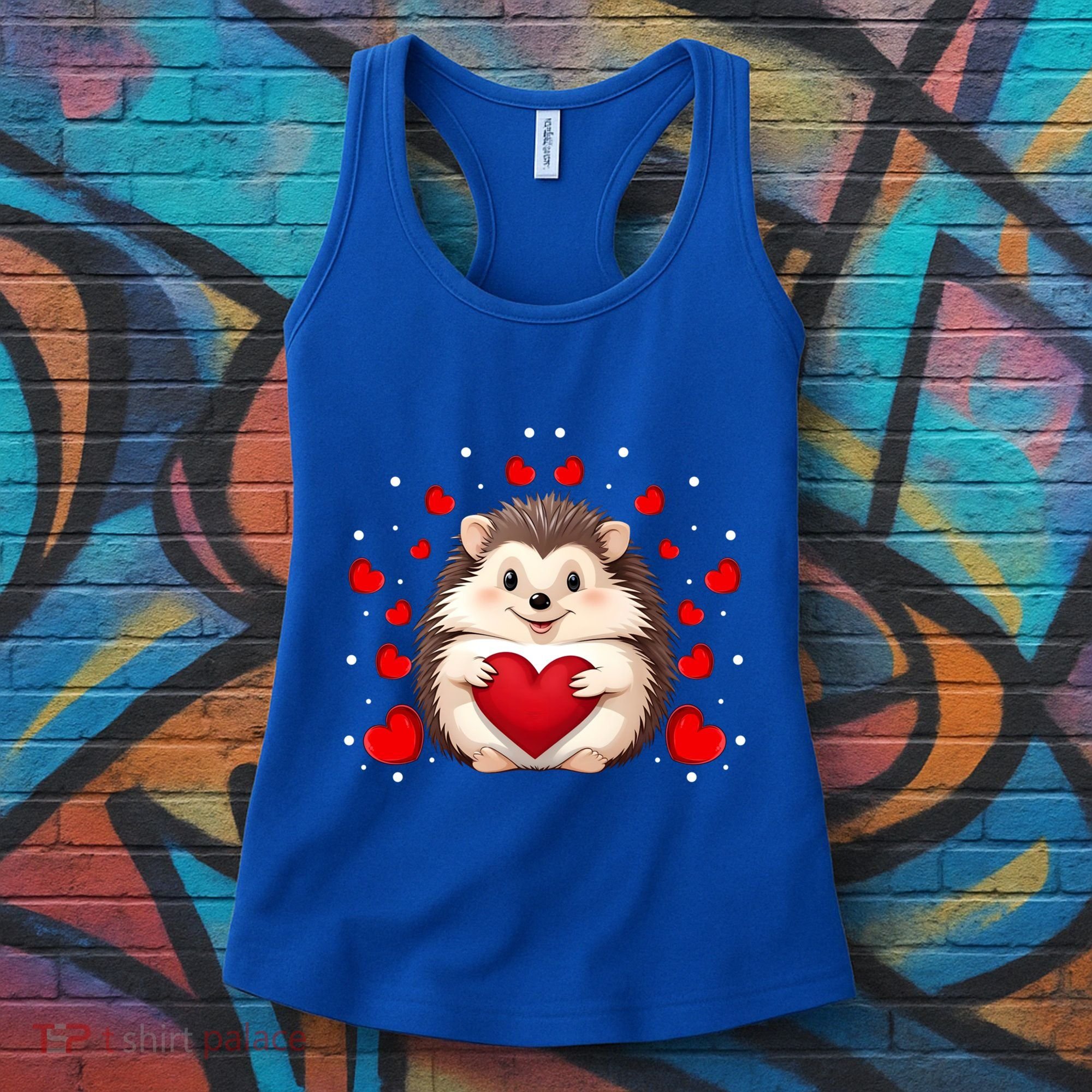 Hedgehog Lover Love Hearts Hedgehog Valentines Day Gift Women's Tank Top
