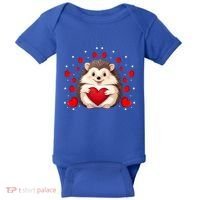 Hedgehog Lover Love Hearts Hedgehog Valentines Day Gift Baby Bodysuit thumb 0