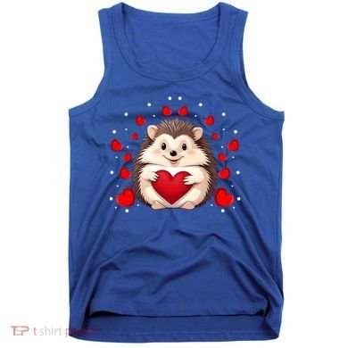 Hedgehog Lover Love Hearts Hedgehog Valentines Day Gift Tank Top