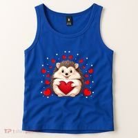 Hedgehog Lover Love Hearts Hedgehog Valentines Day Gift Tank Top thumb 2