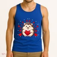 Hedgehog Lover Love Hearts Hedgehog Valentines Day Gift Tank Top thumb 3