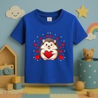 Hedgehog Lover Love Hearts Hedgehog Valentines Day Gift Toddler T-Shirt thumb 3