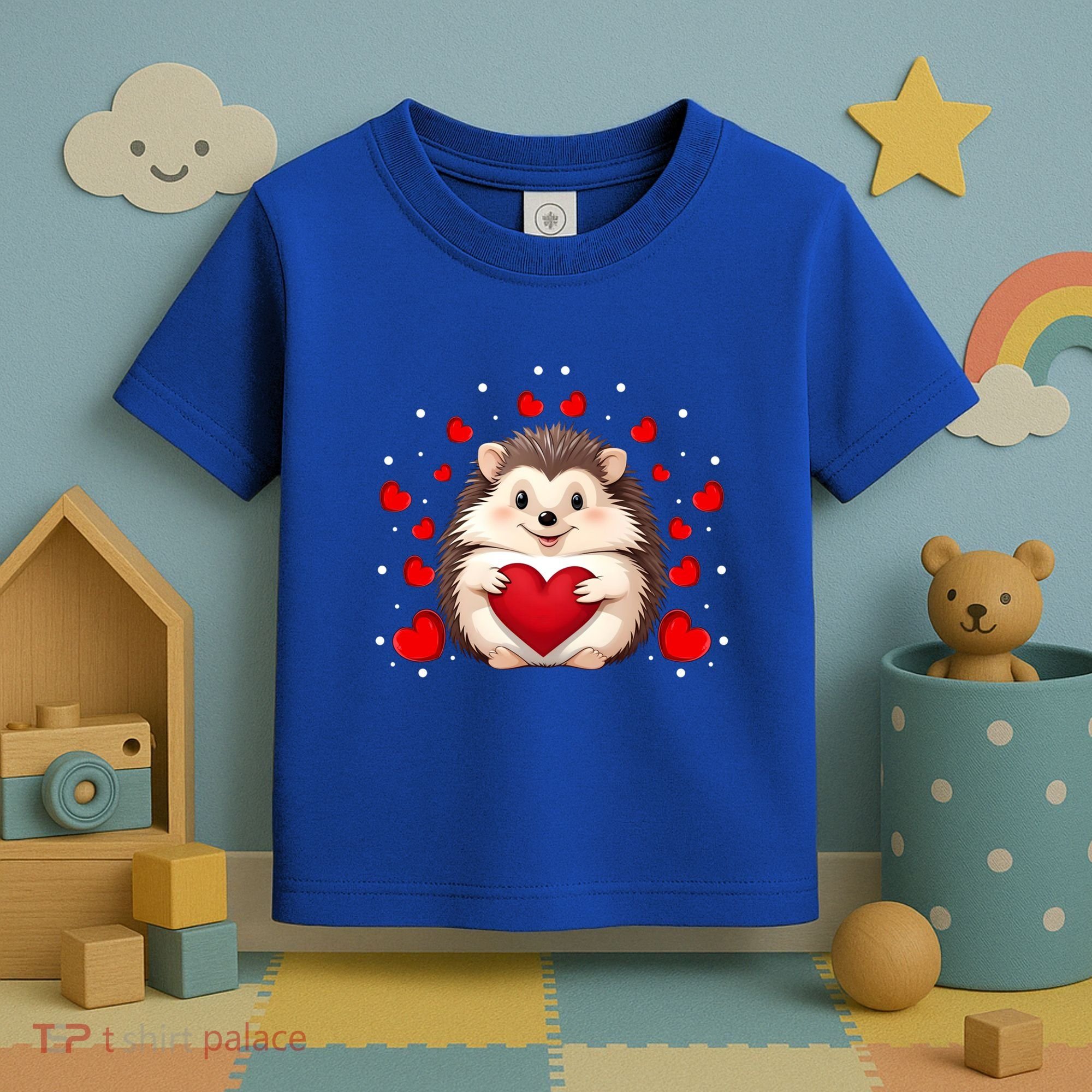 Hedgehog Lover Love Hearts Hedgehog Valentines Day Gift Toddler T-Shirt