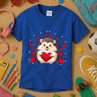Hedgehog Lover Love Hearts Hedgehog Valentines Day Gift Kids T-Shirt thumb 3