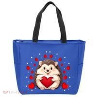 Hedgehog Lover Love Hearts Hedgehog Valentines Day Gift Tote Bag thumb 0