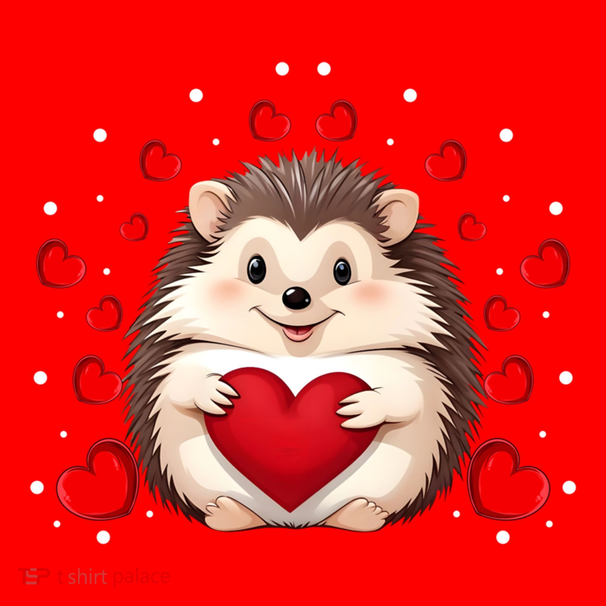 Hedgehog Lover Love Hearts Hedgehog Valentines Day Gift Santa Hat
