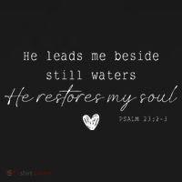 He Leads Me Beside Still Waters He Restores My Soul USA-Made Doggie Bandana thumb 2