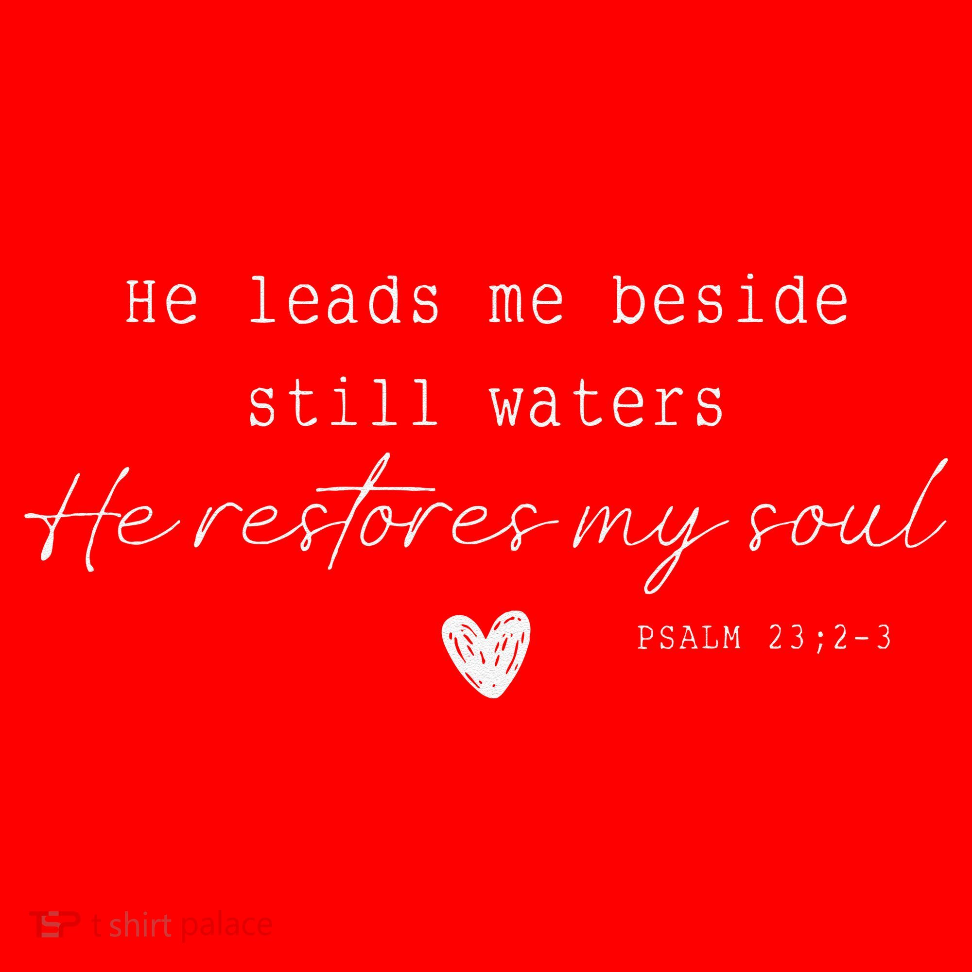 He Leads Me Beside Still Waters He Restores My Soul Santa Hat