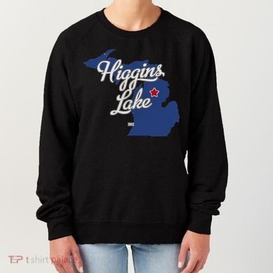 Higgins Lake Michigan MI Map Women's Sweatshirt
