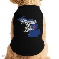 Higgins Lake Michigan MI Map Doggie Tank thumb 0