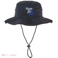 Higgins Lake Michigan MI Map Bucket Hat thumb 0
