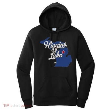 Higgins Lake Michigan MI Map Women's Hoodie