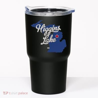 Higgins Lake Michigan MI Map Tumbler