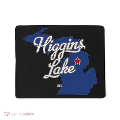 Higgins Lake Michigan MI Map Mousepad