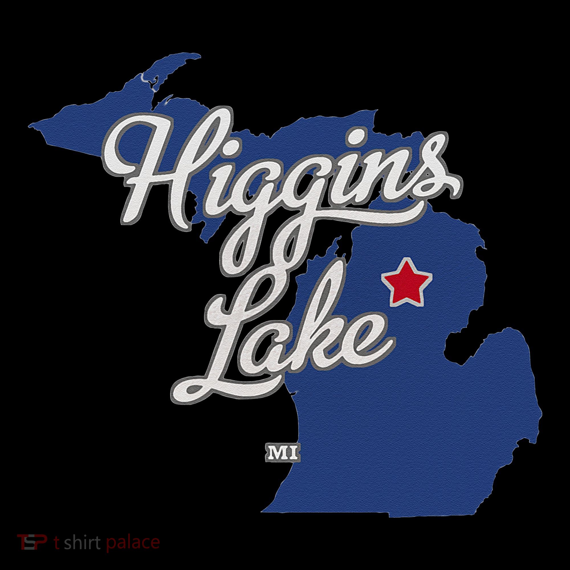 Higgins Lake Michigan MI Map Mousepad