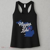 Higgins Lake Michigan MI Map Women's Tank Top thumb 3