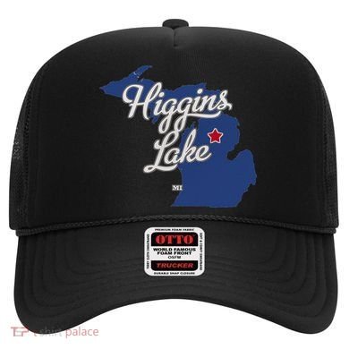 Higgins Lake Michigan MI Map Hat