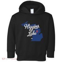 Higgins Lake Michigan MI Map Toddler Hoodie thumb 0