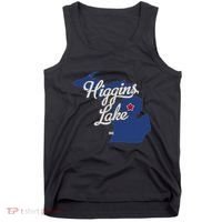 Higgins Lake Michigan MI Map Tank Top thumb 0