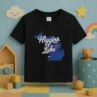 Higgins Lake Michigan MI Map Toddler T-Shirt thumb 3