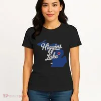 Higgins Lake Michigan MI Map Women's T-Shirt thumb 4